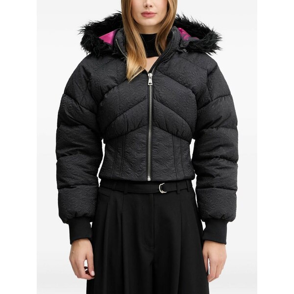 呼びりん探し回る レディース 上衣＆上衣 アウター Crinkled puffer jacket Black