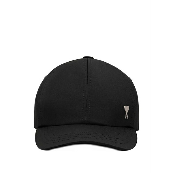 意中の女 メンズ かぶり笠 付属品 Ami de coeur logo-plaque cap Black