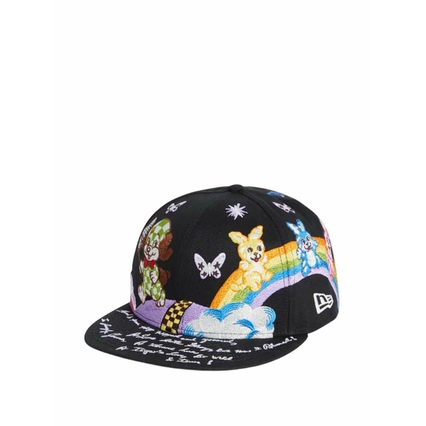 ケンゾー メンズ 帽子 アクセサリー X new era cartoon embroidered cap Black|asty