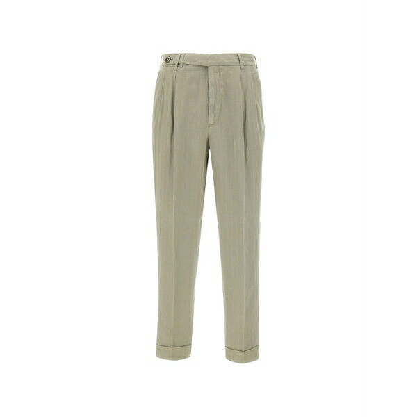 PTトリノ メンズ カジュアルパンツ ボトムス Buttoned flap-pockets trousers Green｜asty