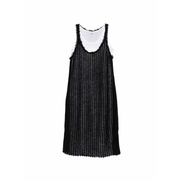 トーテム レディース ワンピース トップス Mohair knit tank dress Black｜asty