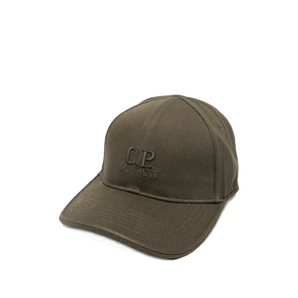 シーピーカンパニー メンズ 帽子 アクセサリー Logo-embroidered baseball cap Green|asty