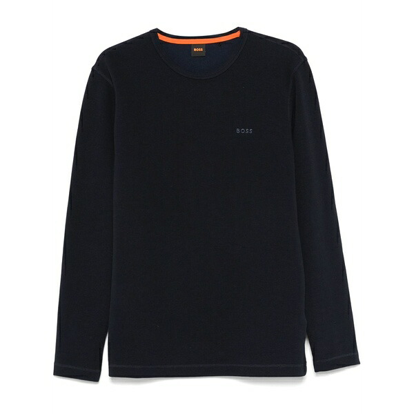 雇い主 メンズ 編み物\u0026プルオーバー アウター Logo-embroidered sweater Blue