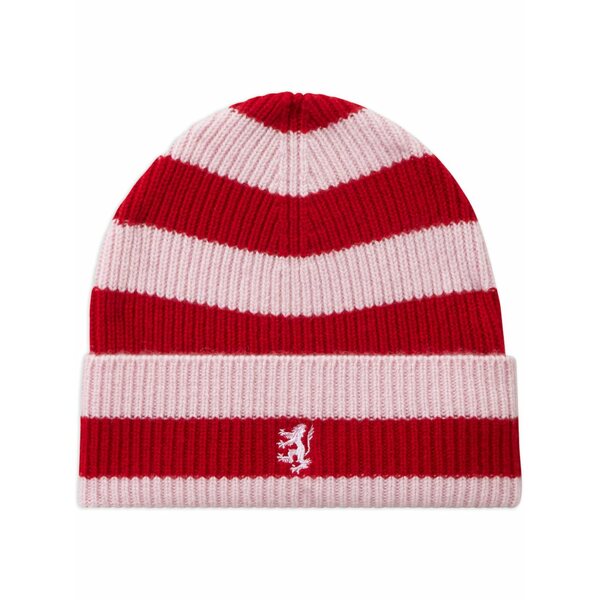 プリングル オブ スコットランド レディース かぶり笠 付属品 Striped cashmere beanie  Pink