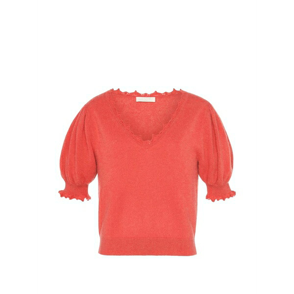 ウラ・ジョンソン レディース Tシャツ トップス Polline v-neck top Red｜asty