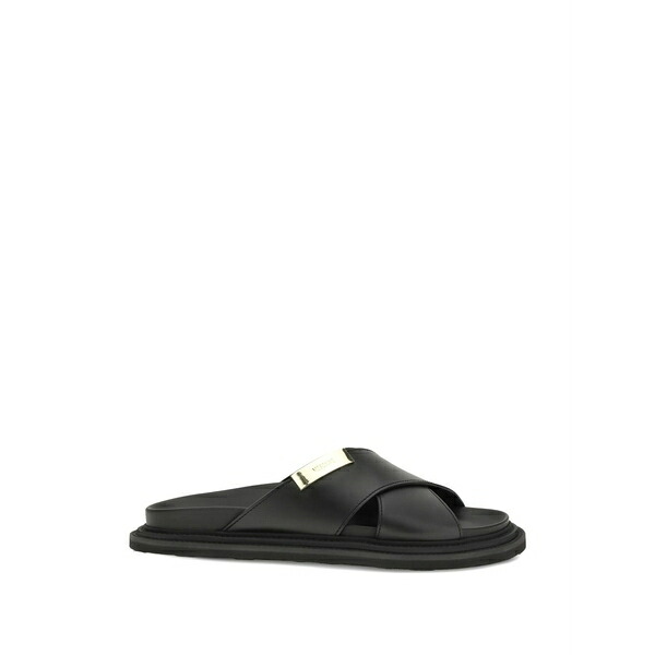 モスキーノ メンズ サンダル シューズ Criss-cross sandals Black