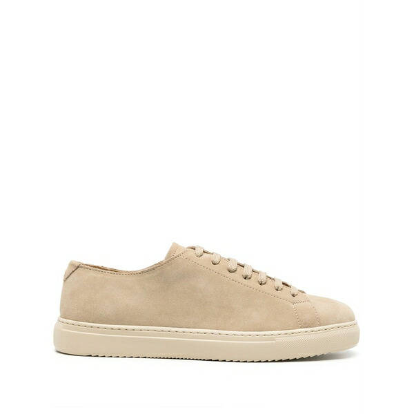 ドンカルズ メンズ スニーカー シューズ Logo-debossed suede sneakers Neutrals