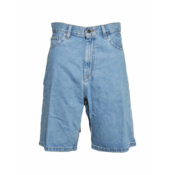 鉄道車両ハート型 レディース 心地よいズボン下 ボトムス Brandon logo-patch denim shorts Blue