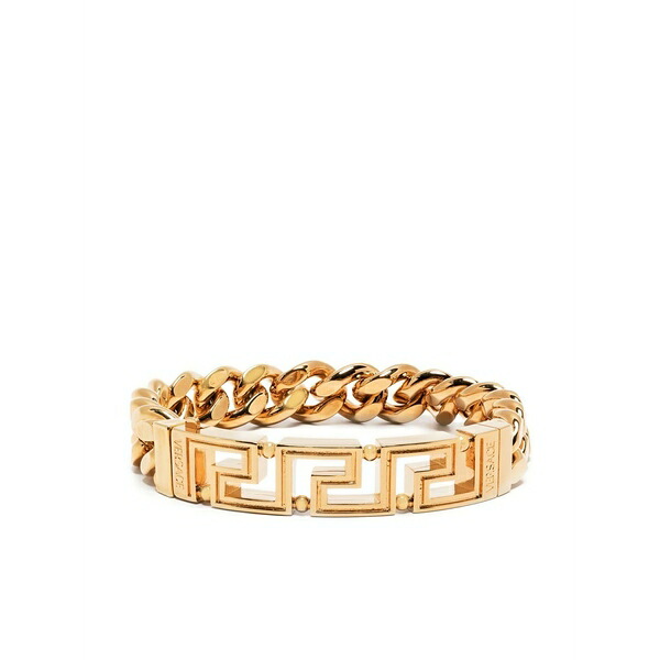 ヴェルサーチ メンズ ブレスレット・バングル・アンクレット 付属物 Greca chain bracelet Gold