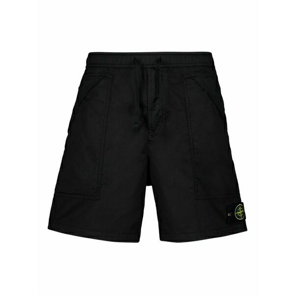 ストーンアイランド メンズ 心地好いズボン下 ボトムス Logo-patch shorts Black
