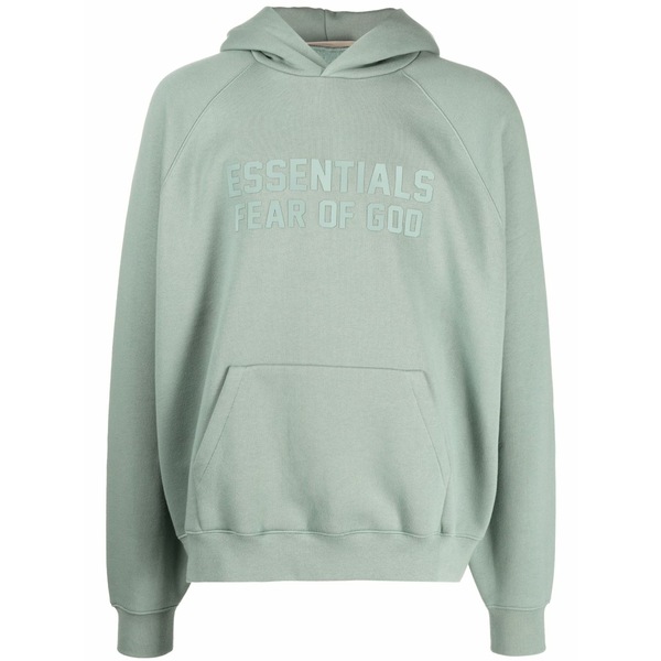エフオージーエッセンシャルズ メンズ パーカー・スウェットシャツ アウター Essentials logo-print hoodie Green