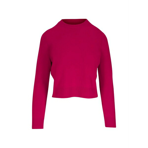 ニリロータン レディース 編み物\u0026プルオーバー アウター Ribbed-trim cropped sweater Red