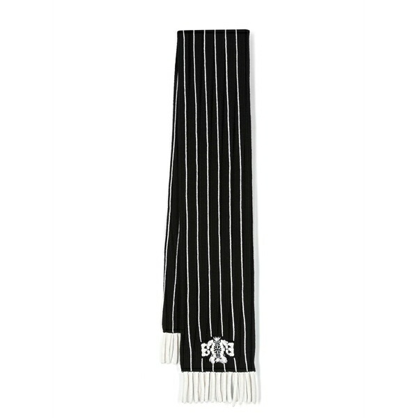 バリー メンズ えり巻き・袈裟・えり巻き 付属物 Stripe-print logo-crest scarf Black
