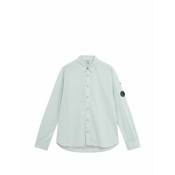 シーピーカンパニー メンズ プルオーバー トップス Lens-detail buttoned shirt Blue