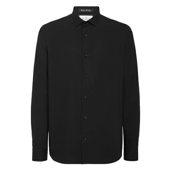 フィリップ飾り気の無い メンズ ティーシャツ トップス Bear-motif shirt Black