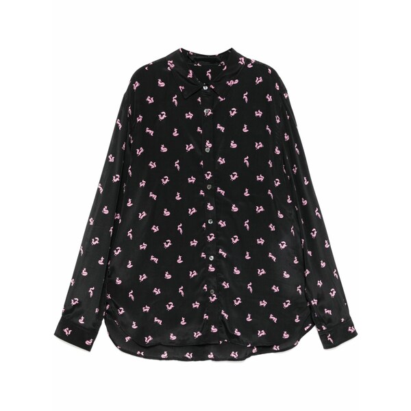 住み家 稲荷 レディース プルオーバー トップス Classic fluid shirt Black