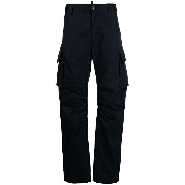 ディースクエアード メンズ 心地好いズボン下 ボトムス Logo-print cargo trousers Blue