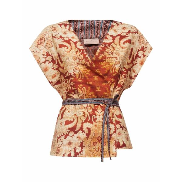 ピエール＝ルイ・マシア レディース カットソー トップス Floral-pattern v-neck top Red