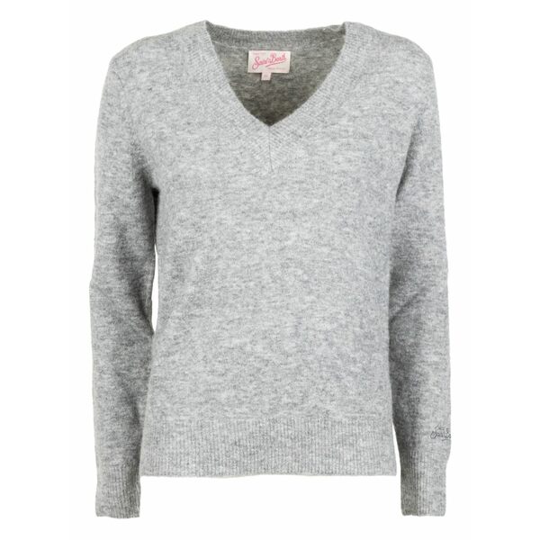 エムシーツーセイントバース レディース 編み物\u0026ティーシャツ アウター Anise v-neck knitwear Grey
