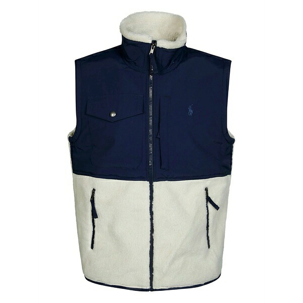 ラルフローレン メンズ 上衣＆上衣 アウター Polo pony two-tone gilet White