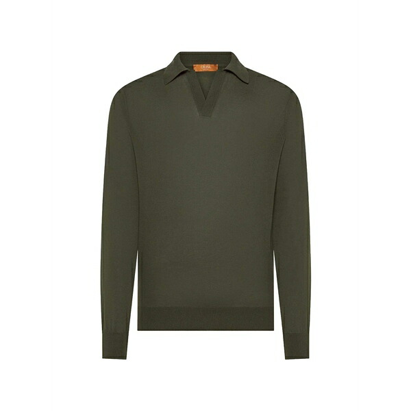 クルーナ メンズ 編み物\u0026プルオーバー アウター Portofino long-sleeve jumper  Green