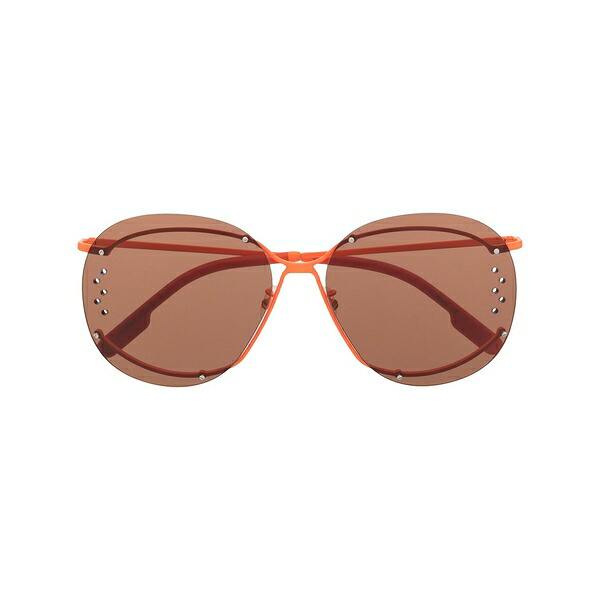 ケンゾー メンズ サングラス・アイウェア 付属物 Stud-embellished round-frame sunglasses Orange