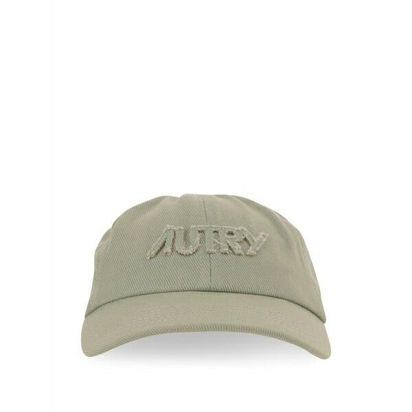 オートリー メンズ かぶり笠 佩び物 Logo-embroidered baseball cap Green