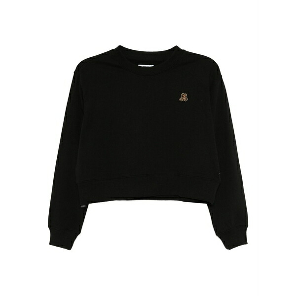 イズエ レディース 編み物\u0026ティーシャツ アウター Long-sleeved sweatshirt Black