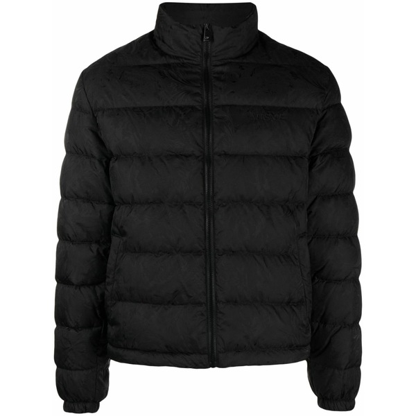 ヴェルサーチ メンズ 上衣＆上衣 アウター Barocco-print padded jacket Black