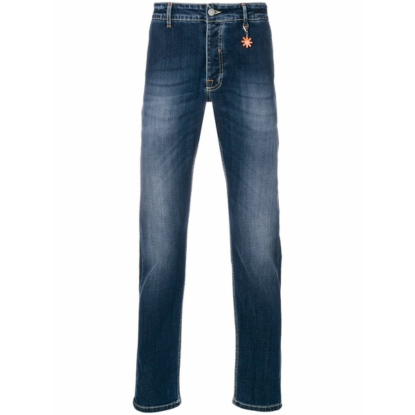 マニュエル リッツ メンズ ジーンズズボン下 ボトムス Faded slim-fit jeans Blue