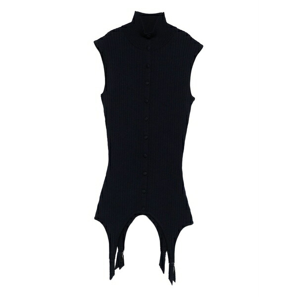 ジャン極点 ゴルチエ レディース ジレー アウター Ribbed sleeveless top Blue