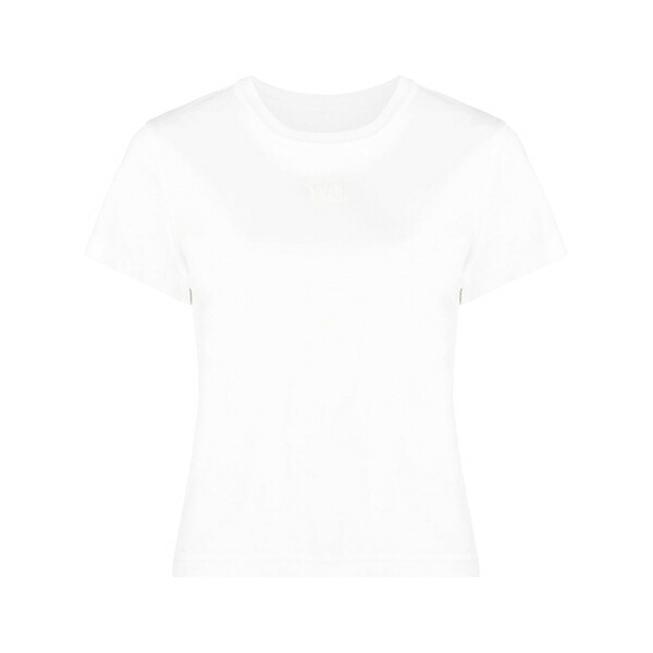アレキサンダーワン レディース ティーシャツ トップス Puff logo shrunken tee インチ cotton jersey￠￠￠ White