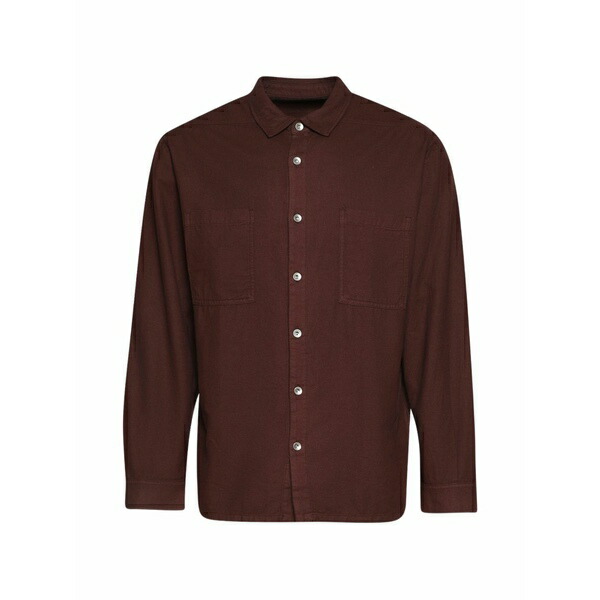 リックオウエンス メンズ プルオーバー トップス Jumbo patch-pocket shirt Brown