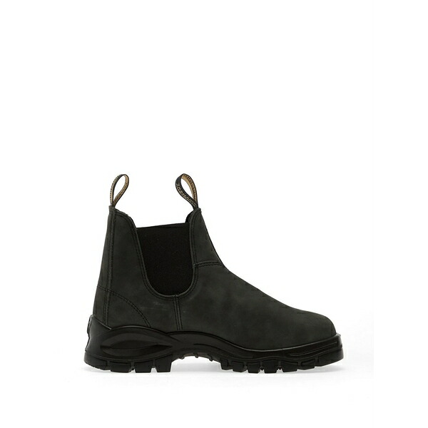 ブランド名石ころ メンズ ブーツ シューズ Leather chelsea boots Black