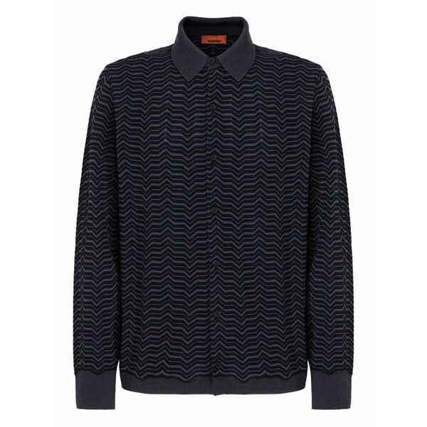 ミッソーニ メンズ プルオーバー トップス Zigzag shirt Blue