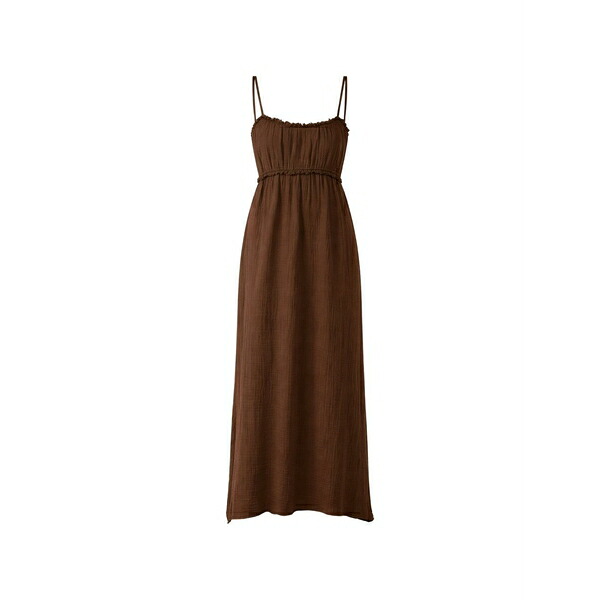 キセレナ レディース 衣裳 トップス Ruffled MIDI dress Brown
