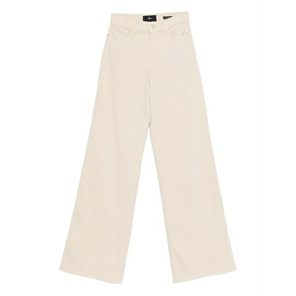 7フォーオールマンカインド レディース ジーンズズボン下 ボトムス Wide-leg jeans Neutrals