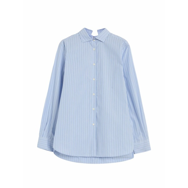 アスペジ レディース プルオーバー トップス Striped button-down shirt White