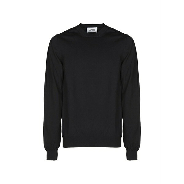 アルファス テューディオ メンズ 編み物\u0026プルオーバー アウター Crew-neck sweatshirt Black