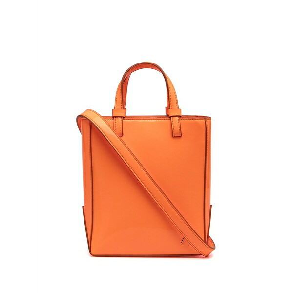 ジ アティコ レディース トートバッグ 御徒面子 Open-top leather tote bag Orange