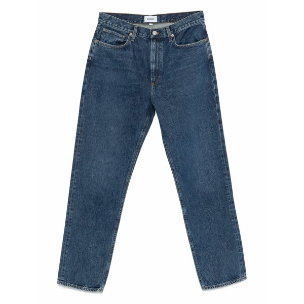 アゴルド メンズ ジーンズズボン下 ボトムス Cotton straight-leg jeans Blue