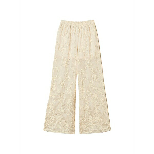 ツインセット レディース カジュアルパンツ ボトムス Embroidery palazzo pants Neutrals|asty