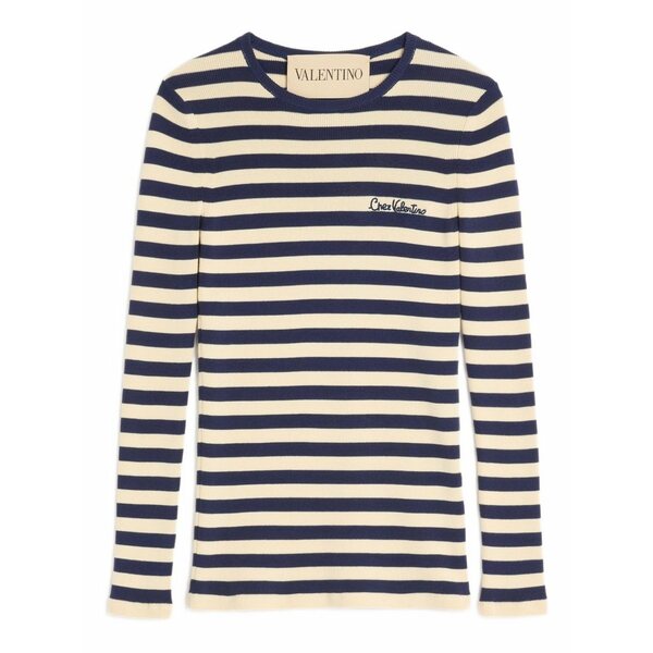 ヴァレンティノ ガラヴァーニ レディース 編み物\u0026プルオーバー アウター Chez-motif sweater Blue