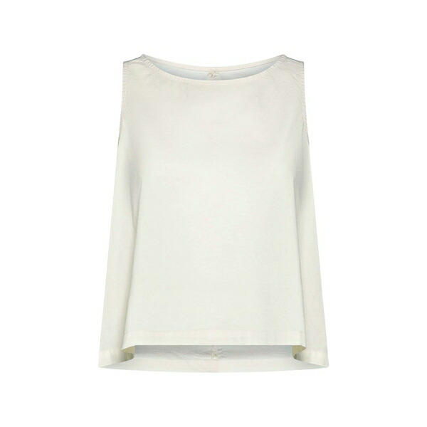 デハ レディース プルオーバー トップス Poplin sleeveless top Neutrals