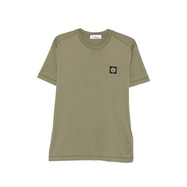 ストーンアイランド メンズ ティーシャツ トップス Compass logo-patch t-shirt Green