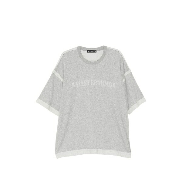 お師匠さん肝ったま 世界 メンズ ティーシャツ トップス Logo-print t-shirt Grey