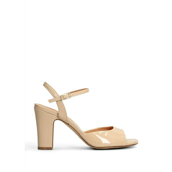 ジュリーディー レディース サンダル シューズ Patent-finish ankle-strap sandals Neutrals