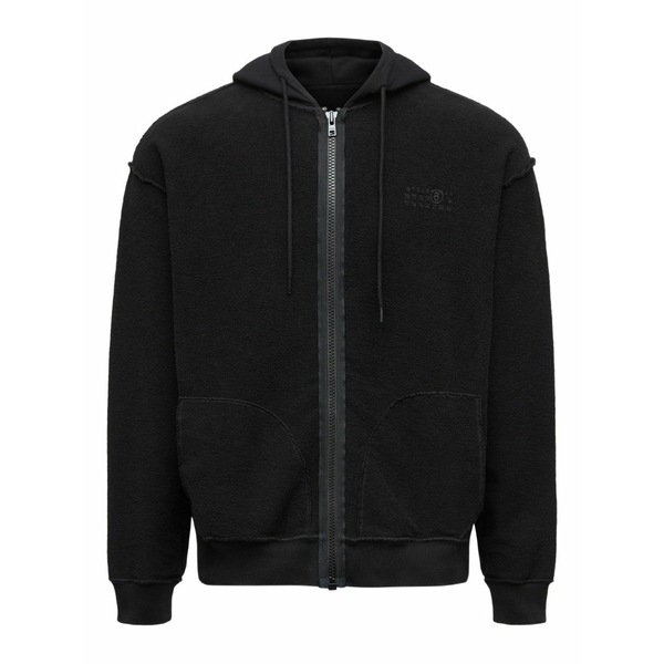 マルタンマルジェラ メンズ 上衣＆上衣 アウター Cotton hooded jacket Black