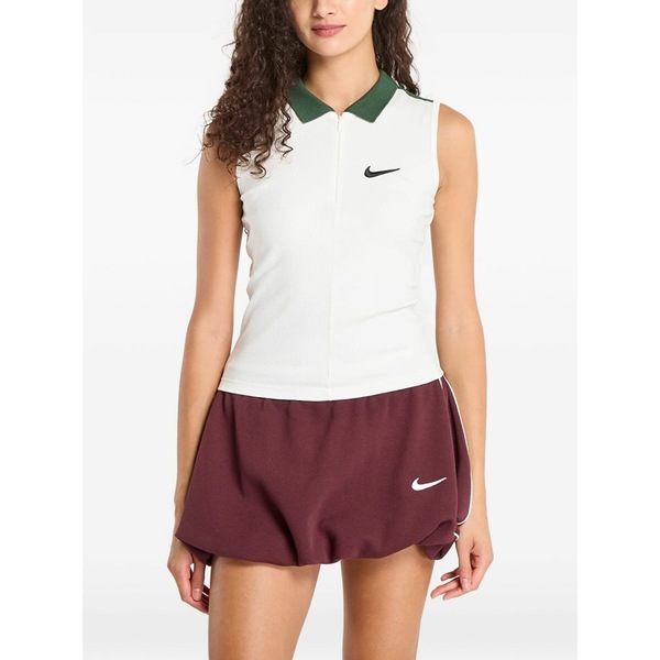 ナイキ レディース スポーツシャツ トップス Ribbed sleeveless polo top Neutrals