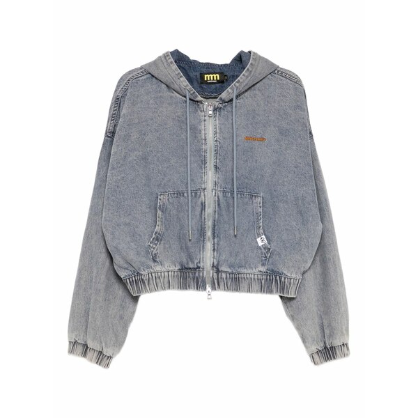 ミニ皮膚軟化剤 レディース 上衣＆上衣 アウター Logo-embroidered jacket  Blue